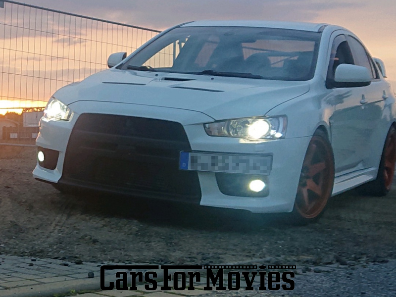 CarsForMovies | Mitsubishi Lancer Evolution X 2011 Japan Weiß Schwarz Zivilfahrzeug Sportwagen Berlin 5195 Tuning